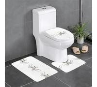 YYHWHJDE 3-Piece Anti Slip Floor Mat Set Skeleton octopus Prints Bathroom Rugs for Ultimate Comfort, Master Bathrooms