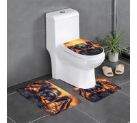 YYHWHJDE 3-Piece Anti Slip Floor Mat Set Spider in the light Pattern Bathroom Rugs for Ultimate Comfort, Master Bathrooms