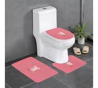 YYHWHJDE 3-Piece Anti Slip Floor Mat Set The little mouse who made a mistake Pattern Bathroom Rugs for Ultimate Comfort, Master Bathrooms