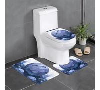 YYHWHJDE 3-Piece Anti Slip Floor Mat Set The pressure of the stone Prints Bathroom Rugs for Ultimate Comfort, Master Bathrooms