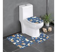 YYHWHJDE 3-Piece Anti Slip Floor Mat Set wildlife hunting deer bear elk Pattern Bathroom Rugs for Ultimate Comfort, Master Bathrooms