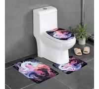 YYHWHJDE 3-Piece Anti Slip Floor Mat Set yin yang sky Prints Bathroom Rugs for Ultimate Comfort, Master Bathrooms