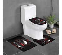 YYHWHJDE 3-Piece Bathroom Rugs Set 24x16in An arrow through the heart Pattern Anti-Slip Floor Mats with Contour, Oval & Rectangular Shapes for Home, Kitchen & Restrooms