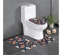 YYHWHJDE 3-Piece Bathroom Rugs Set 24x16in we can do it Pattern Anti-Slip Floor Mats with Contour, Oval & Rectangular Shapes for Home, Kitchen & Restrooms