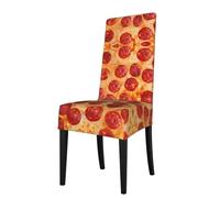 YYHWHJDE 3D Pizza Pepperoni Prints Dining Chair Throw Covers - Stretchable Polyester Blend Protects Your Chairs with Easy Style & Easy Care