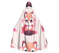YYHWHJDE A Cute Little Panda Pattern Halloween Adult Hooded Cape Cloak No Zipper, Comfortable For Costume Parties