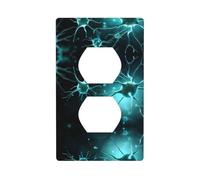 YYHWHJDE A Few Nerve Cells Pattern Double Socket Wall Panel Decorative for Residential and Commercial Areas 4.5x2.76in