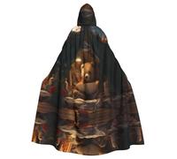 YYHWHJDE A Little Bear Learning Knowledge Pattern Halloween Adult Hooded Cape Cloak No Zipper, Comfortable For Costume Parties