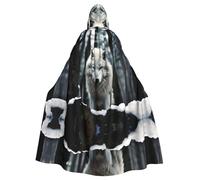 YYHWHJDE A Lone Wolf Prints Halloween Adult Hooded Cloak for Parties and Costumes