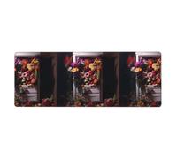 YYHWHJDE A Refrigerator Full of Flowers Prints Extra Large Mouse pad Mousepad Computer Office Gaming Keyboard Thickened Version 12x31.5in
