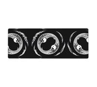 YYHWHJDE A Yin And Yang Symbol Pattern Extra Large Mouse Pad Strong Adhesion, Durable, Precise Locking Edge 12x31.5in