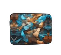 YYHWHJDE Abstract Blue Brown Prints Protective Shockproof Portable Laptop Sleeve Case 12 inch for Men and Women Business Travel, and Office Daily Use