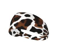 YYHWHJDE Abstract Cow Skin Picture Sports Headband for Women Sweat Proof Bandeau Summer Elastic Band
