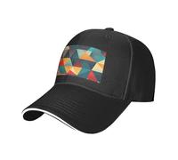 YYHWHJDE Abstract Geometric Pattern Picture Unisex Baseball Cap Black : Breathable, Lightweight, Black, One size