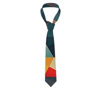 YYHWHJDE Abstract Geometric Pattern Prints Men's tie classic style suit cravat suitable for holidays and work