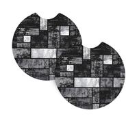 YYHWHJDE Abstract Gray Prints Car Cup Coasters 2-Pack - Premium Neoprene Drink Throws, Protect Cup Holders & Enhance Your Drive - Waterproof, Non-Slip Grip