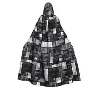 YYHWHJDE Abstract Gray Prints Hooded Cloak - Oversized Costume Throw, Soft Cosplay Layer