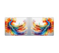 YYHWHJDE Abstract Phoenix Pattern Extra Large Mouse Pad Strong Adhesion, Durable, Precise Locking Edge 12x31.5in