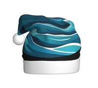 YYHWHJDE Abstract sea waves Prints Christmas Hat for Adult Making It a Fun and Durable Gift for Men and Women