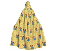 YYHWHJDE Adorable cartoon dog Picture Halloween Adult Hooded Cloak for Role-Playing, Costumes, and Theme Parties