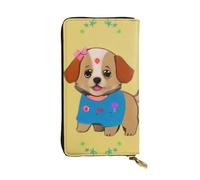 YYHWHJDE Adorable Cartoon Dog Printing Quality Leather Long Clutch Wallet Designed for Fashion Girls and Women Stylish 7.48 x 4.13 in
