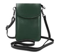 YYHWHJDE Advanced Green Picture Ladies' mobile phone with leather foreskin, crossbody flip cover, small adjustable shoulder strap
