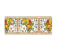YYHWHJDE African Map Ethnic Pattern Pattern Extra Large Mouse Pad Strong Adhesion, Durable, Precise Locking Edge 12x31.5in