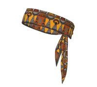 YYHWHJDE African National Patterns Pattern Sports headscarf, sweat absorbing and breathable, motion headband, double-sided kerchief