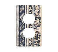 YYHWHJDE African Peoples Illustration Pattern Double Socket Wall Panel Decorative for Residential and Commercial Areas 4.5x2.76in
