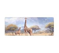 YYHWHJDE African Savanna Giraffe Pattern Extra Large Mouse Pad, Computer Office Anti Slip Gaming Keyboard Thickened Version 12x31.5in