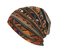 YYHWHJDE African Tribal Ethnic Texture Pattern Knit Hat - Soft and Comfortable Adult Fashion Beanie for Outdoor Activities Travel Black, Black, One size