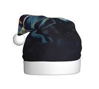YYHWHJDE Agile little fish Prints Christmas Hat for Adult Soft, lightweight Holiday party use