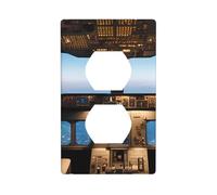YYHWHJDE Airplane Cockpit Picture Double Socket Wall Panel Decorative is Durable and Suitable for Socket Light Switch Accessories 4.5x2.76in