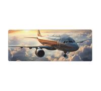 YYHWHJDE Airplanes are Soaring Picture Extra Large Mouse pad, Computer Office Anti Slip Gaming Keyboard Thickened Version 12x31.5in