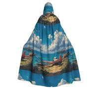 YYHWHJDE Airplanes On The Coast Prints Halloween Adult Hooded Cape Men'S And Women'S Clothing Mantle Role-Playing