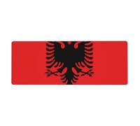 YYHWHJDE Albanian Flag Pattern Extra Large Mouse Pad, Computer Office Anti Slip Gaming Keyboard Thickened Version 12x31.5in
