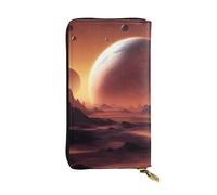 YYHWHJDE Alien Planet Picture Quality Leather Long Clutch Wallet Designed for Fashion Girls and Women Stylish 7.48 x 4.13 in