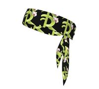 YYHWHJDE Alphabet Small Orchid Prints Sports headscarf, sweat absorbing and breathable, motion headband, double-sided kerchief
