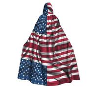 YYHWHJDE American Flag Printing Halloween Adult Hooded Cloak for Parties and Costume Events