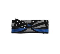 YYHWHJDE American Thin Blue Line Flag Prints Baby Bow Headband - Soft & Stretchy Newborn Accessory for Photo Shoots & Baby Showers