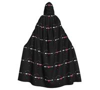 YYHWHJDE An Arrow Through The Heart Pattern Halloween Adult Hooded Cape Cloak - Super Large Hooded Cloak No Zipper