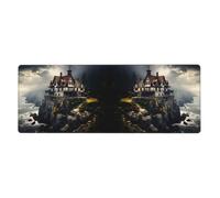 YYHWHJDE Ancient City by The Sea Prints Extra Large Mouse pad Mousepad 12x31.5in for Office Gaming Learning