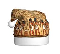 YYHWHJDE Ancient Egyptian Hieroglyph Prints Christmas Hat for Adult quality accessory soft, lightweight, and fluffy
