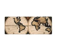 YYHWHJDE Ancient Map World Globe Pattern Extra Large Mouse Pad, Computer Office Anti Slip Gaming Keyboard Thickened Version 12x31.5in