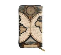 YYHWHJDE Ancient Map World Globe Picture Quality Leather Long Clutch Wallet Designed for Fashion Girls and Women Stylish 7.48 x 4.13 in