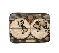 YYHWHJDE Ancient Map World Globe Prints Protective Shockproof Portable Laptop Sleeve Case 10 inch for Men and Women Business Travel, and Office Daily Use
