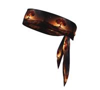 YYHWHJDE Ancient Tree In The Night Sky Prints Sports Double-Sided Headscarf for Women and Men Adjustable for All Head Circumferences