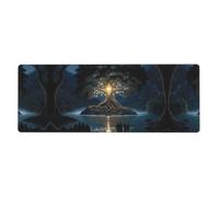 YYHWHJDE Ancient Tree Of Wisdom Pattern Extra Large Mouse Pad Strong Adhesion, Durable, Precise Locking Edge 12x31.5in