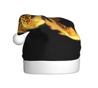YYHWHJDE Angry African leopard Prints Christmas Hat for Adult Soft, lightweight Holiday party use