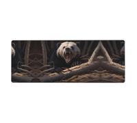 YYHWHJDE Angry Panda Prints Extra Large Mouse pad Mousepad 12x31.5in for Office Gaming Learning
